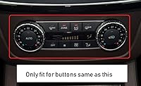 Vista 2 de Angelguoguo Cubierta de botón giratorio de aire acondicionado para Mercedes Benz Clase C W204 GLE M GLK SL GLS SLK G GL CLS Class (rojo)