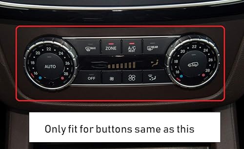Miniatura 2 de Angelguoguo Cubierta de botón giratorio de aire acondicionado para Mercedes Benz Clase C W204 GLE M GLK SL GLS SLK G GL CLS Class (rojo)