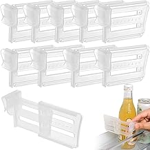 Refrigerator Divider Clips, Set of 10, Refrigerator Storage, Refrigerator Side Door Dividers, Storage Rack, Space Saving, Freely Adjustable Spacing, Extendable, Multi-purpose, Kitchen Storage, Can