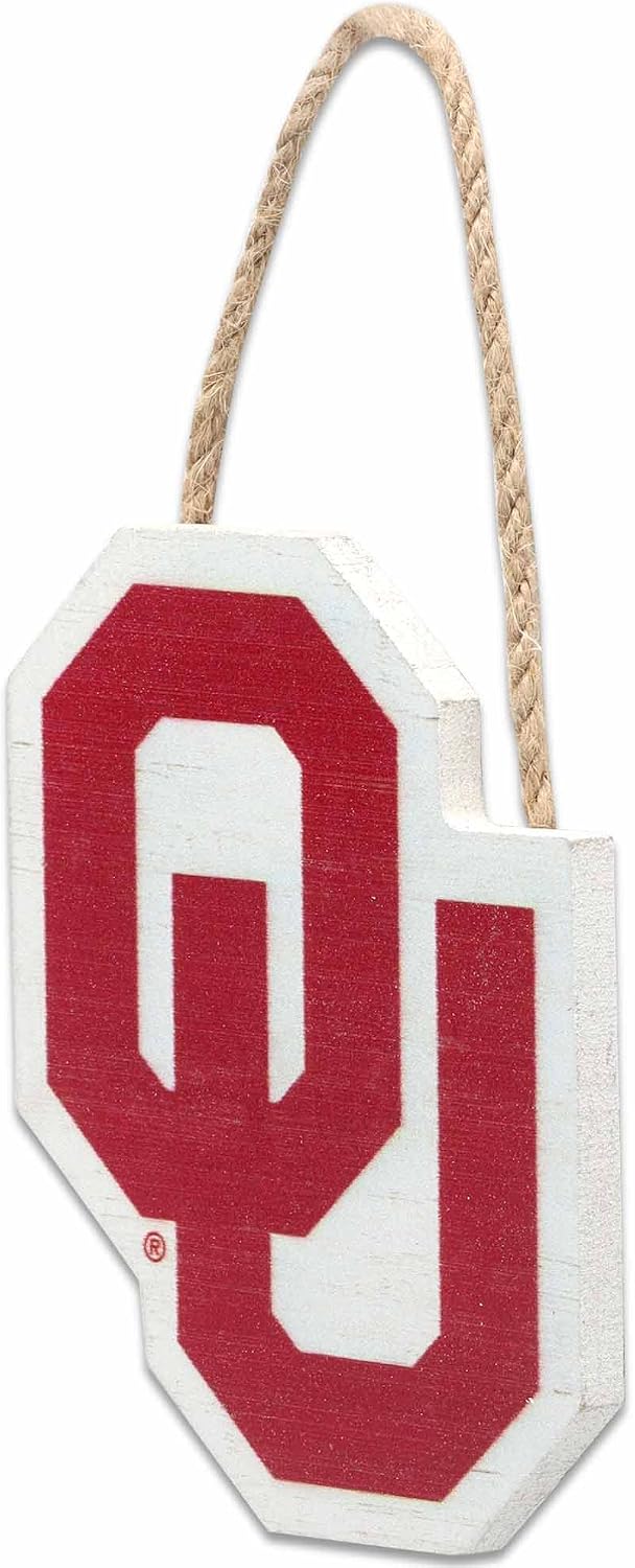 University of Oklahoma Shaped Hanging Wood Wall Decor - Small OU Decoration - Great Gift Idea