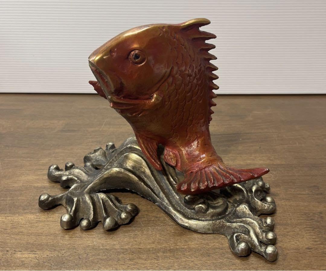 珍品 希少 レア 鯛の置物 タイ オブジェ たい 真鍮 大型