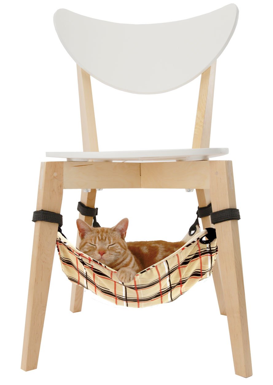 Amazon | ペティオ (Petio) チェア ニャンモック チェック ベージュ 猫