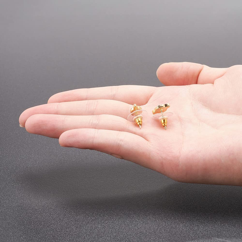 24 Chiusure Per Orecchini A Farfalla - Anallergiche, 5x5.5mm | Per Borchie E Ganci - Foto 5