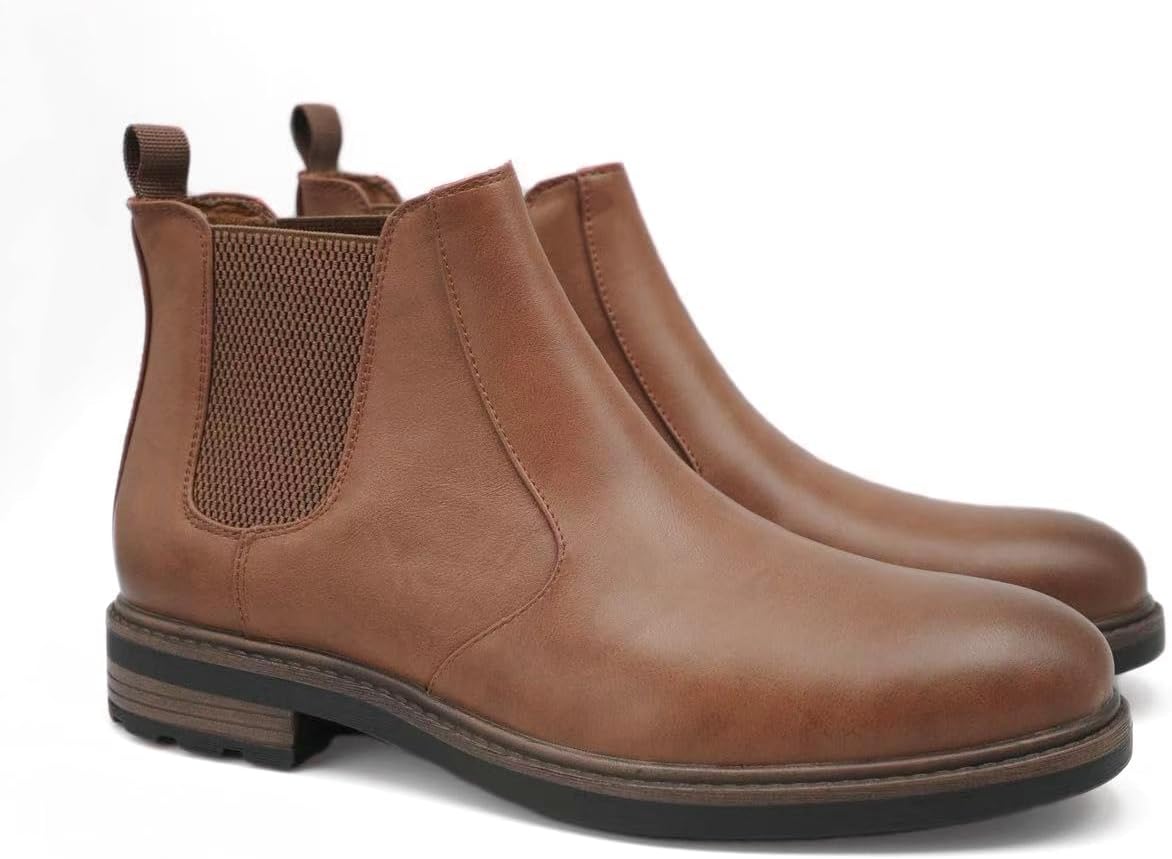 Finishing & Sewing Men's Chelsea Boots, Smart Casual Slip On Ankle Boots