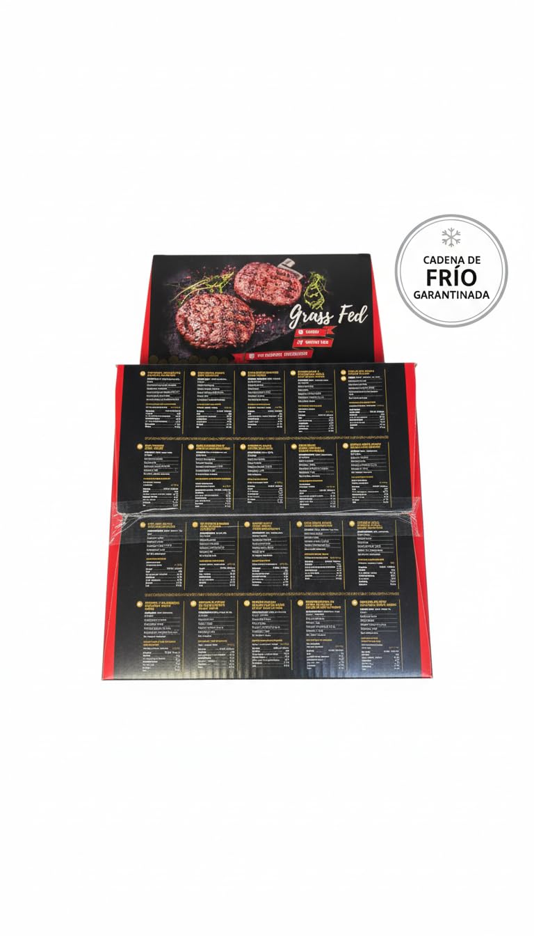 Hamburguesas Black Angus 100% Carne de Vacuno Irlandesa - Pack 20 x 170g - Producto Refrigerado - NEXU