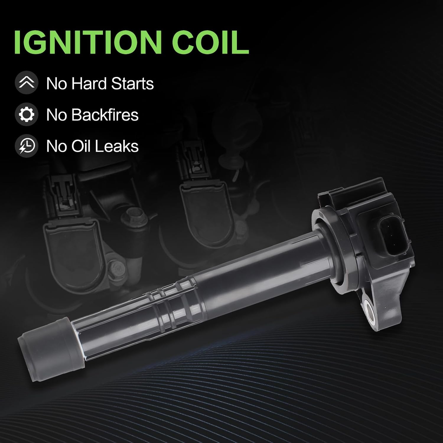 UF712 Ignition Coils Pack and Spark Plugs Set of 4 Compatible with Acura ILX TLX Honda Accord CR-V - 2.4L L4 Replaces GN10732 C-867 36-8259 UF712