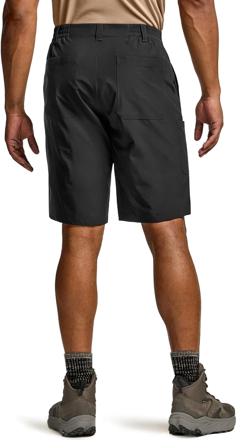 CQR Men's Quick Dry Stretch Hiking Cargo Shorts, Lightweight Water Resistant Tactical Casual, Golf & Outdoor with Pockets - Image 2