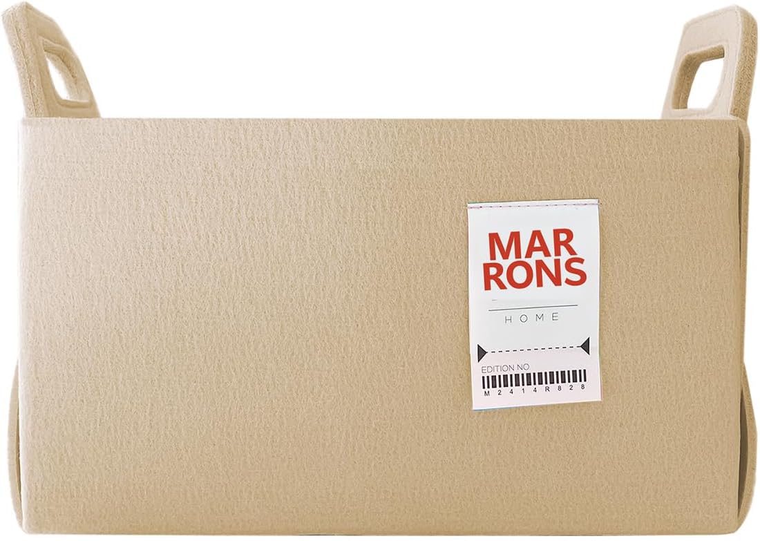 Neutral Felt Storage Bin