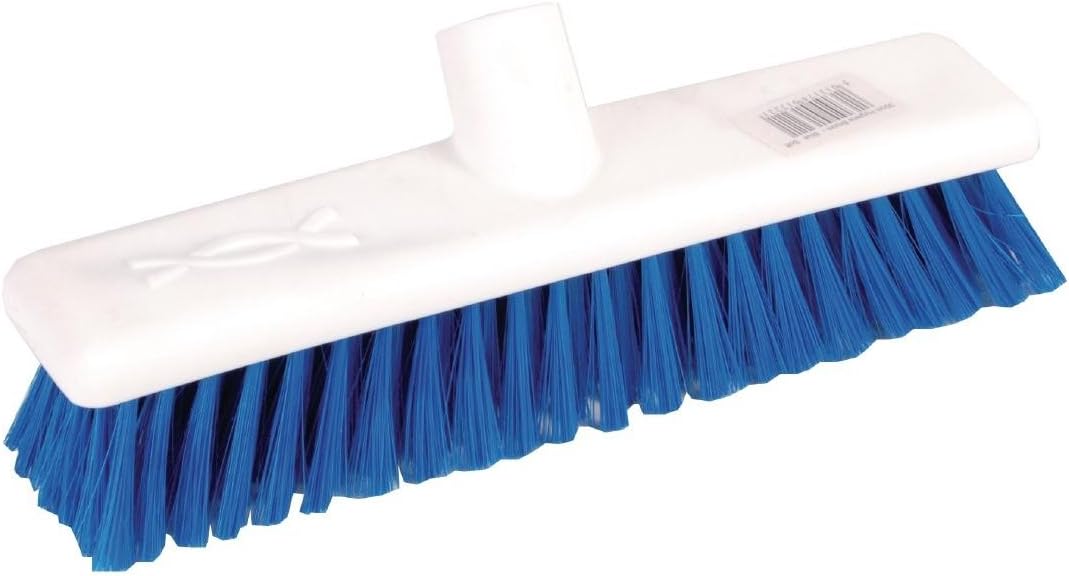Jantex Hygiene Broom Soft Bristle Blue 18In Brush Only Sweeping Cleaning