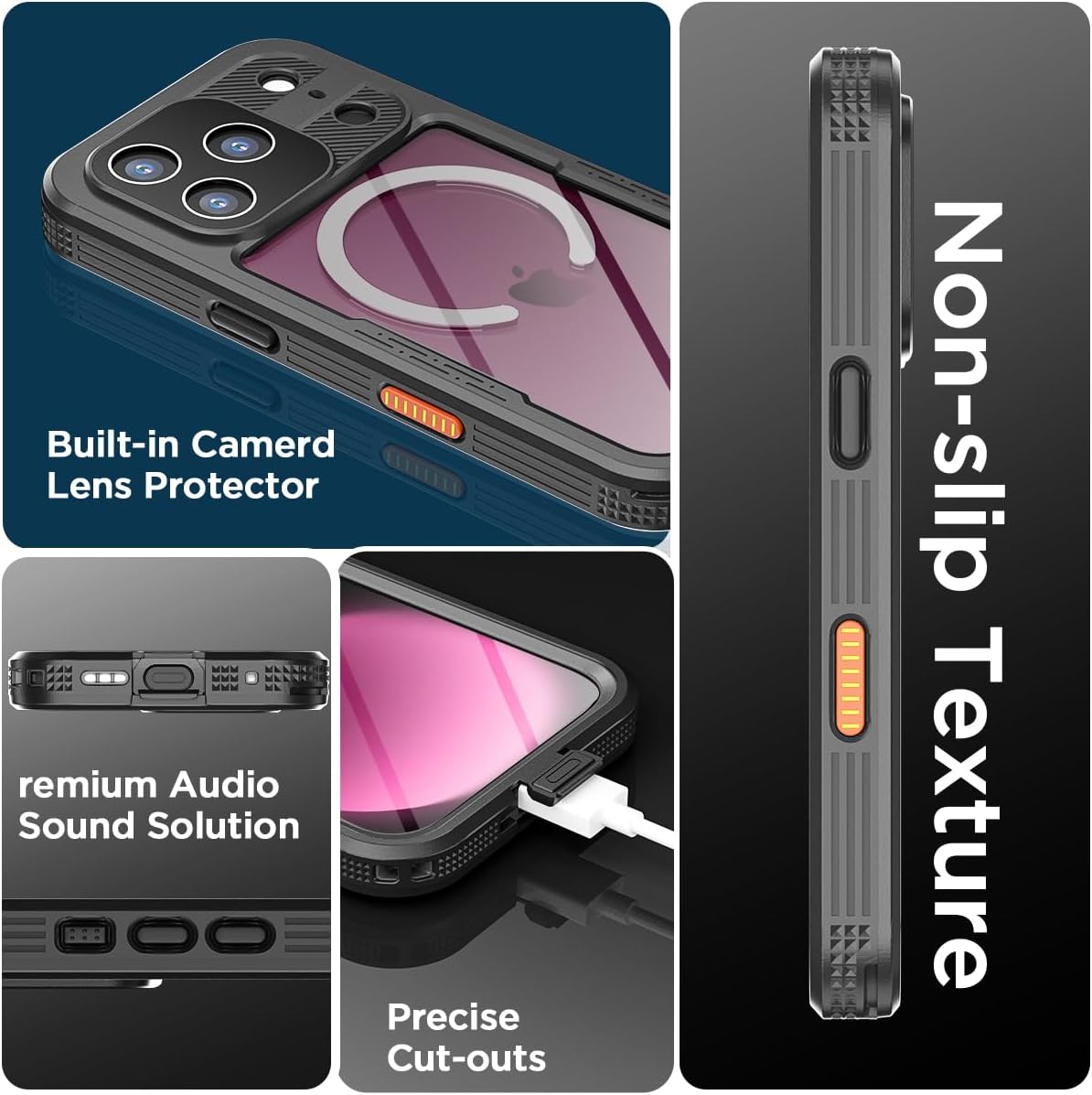 AICase Waterproof Case for iPhone 18 Pro Max with MagSafe Clear IP68