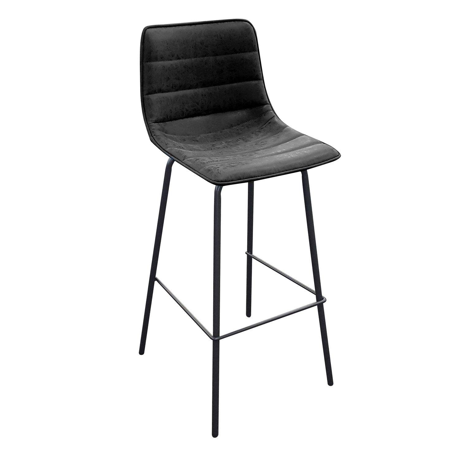 Tabouret de bar industriel Brooklyn stable pour éviter le mal de dos