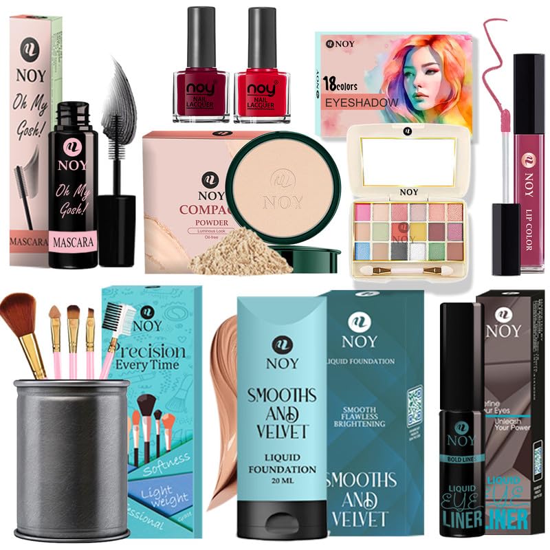 Noy Makeup Kit For Dry Skin Women Valentine Day Cosmetic Gift Set Professional Tools And Makeup In One Set Pack Of 13
