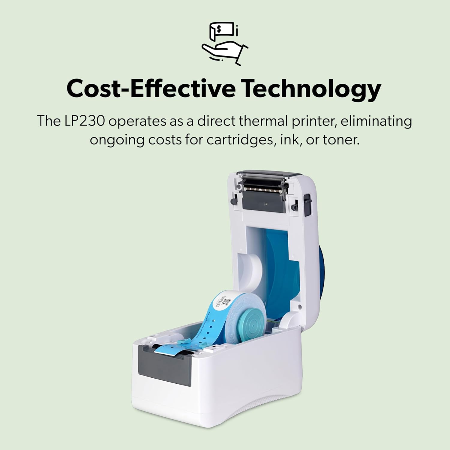 AMBIR LP230 2" Direct Thermal Wristband and Label Printer for Healthcare