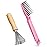 Boao 2 Pieces Hair Brush Cleaning Tool Comb Cleaner Brush Mini Comb Cleaning Hair Remover Tool for Removing Dust Home and Salon Use (Pink, Wood Color)