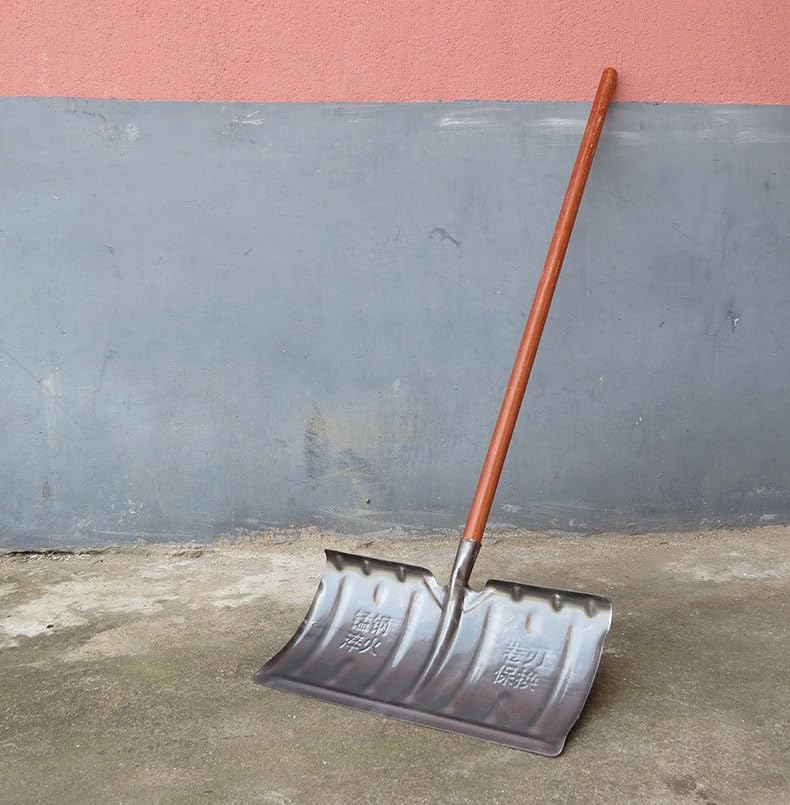 Amazon.co.jp: Amecke雪かきスコップ、幅広木製ハンドルと拡張雪かき