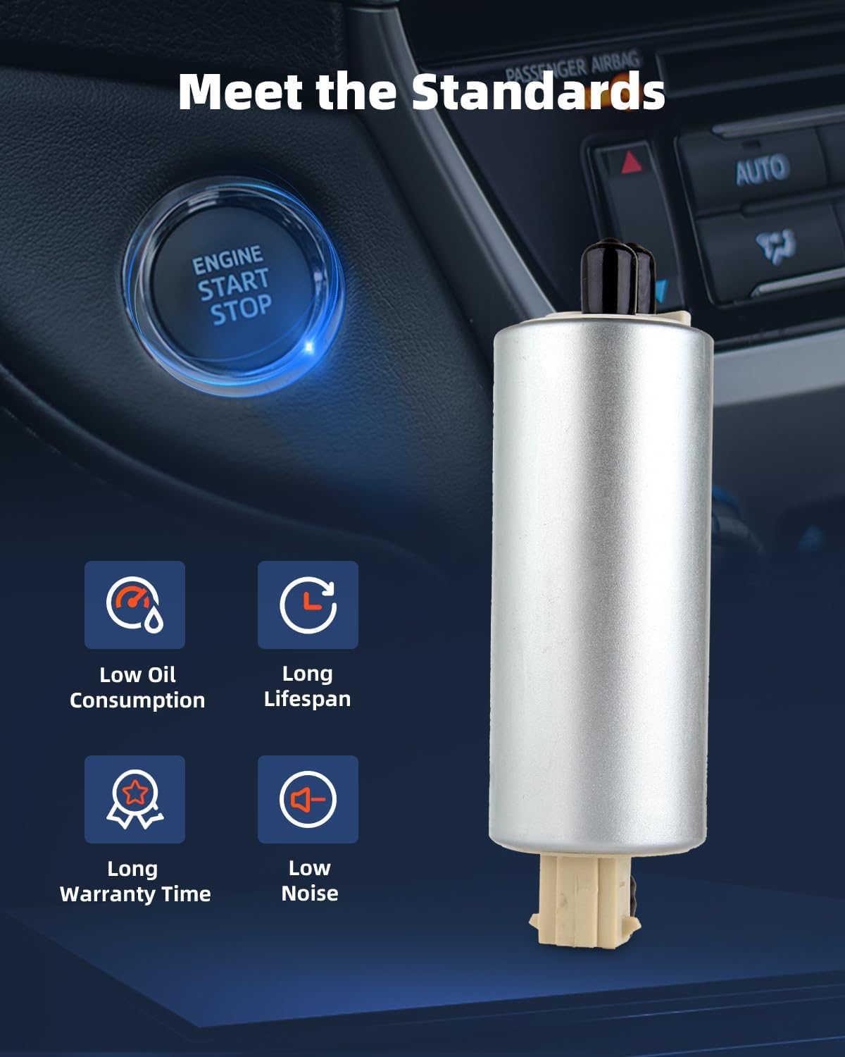 ECCPP Fuel Pump Replacement E3500M E3501M Compatible with Universal High Performance 2001 2002 2003 for Chevrolet Checy Silverado Suburban for GMC Sierra 1500 2500 3500 for Pontiac for Buick