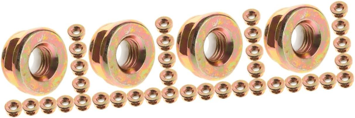 Mipcase 40pcs Lawn Mower Spindle Shaft Lock Nut Replacement for Grass Trimmers Easy to Install Lawn Equipment Part Compatible Models