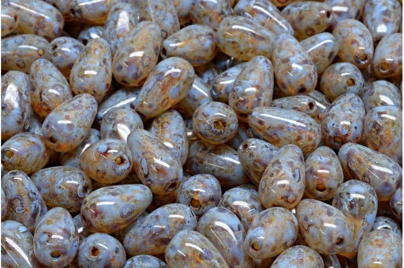 Outlet 10 Grams Drop Beads, 20 x 9 mm, 1 Mixed Colors (00001-mix), Glass, Czech Republic
