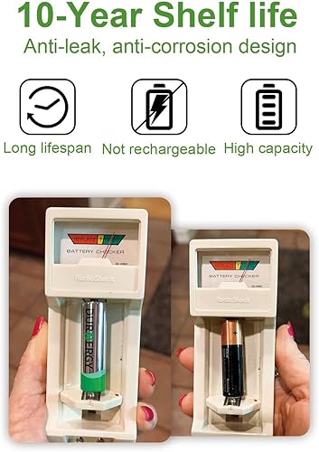 Miniatura 2 de DURNERGY Paquete de 8 pilas AAA, 10 años de vida útil, pilas AAA triples de 1200 mAh para control remoto, pilas AAA, LR03 alcalinas