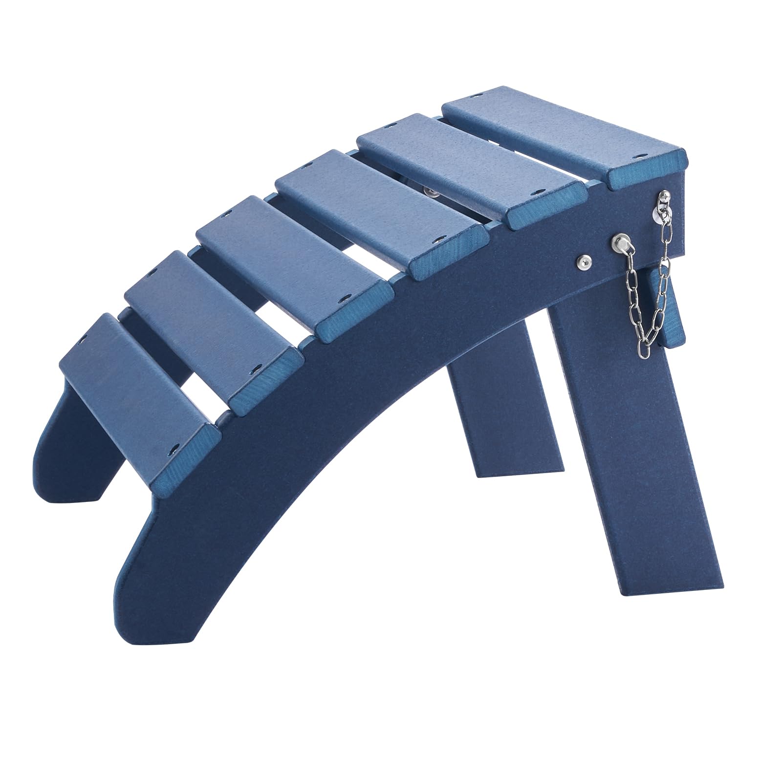 VEVOR 2 PCS Reposapiés Adirondack Plegable de Plástico HDPE 475 x 480 x 350 mm, Reposapiés Adirondack Resistente a la Intemperie para Silla Adirondack para Porches Exteriores, Césped, Patios, Azul