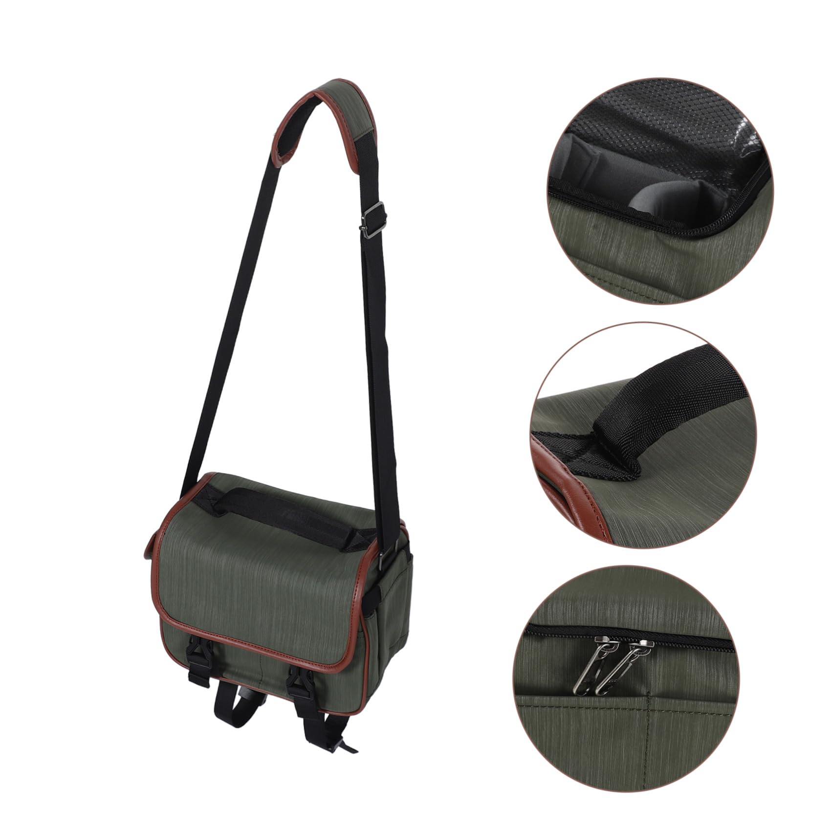 Mikikit Bolsa para Cámara Réflex Digital de Nailon con Compartimentos | Organización Optimizada y Acceso Rápido, Protección Antirrayas, Transporte Versátil para Fotografía al Aire Libre