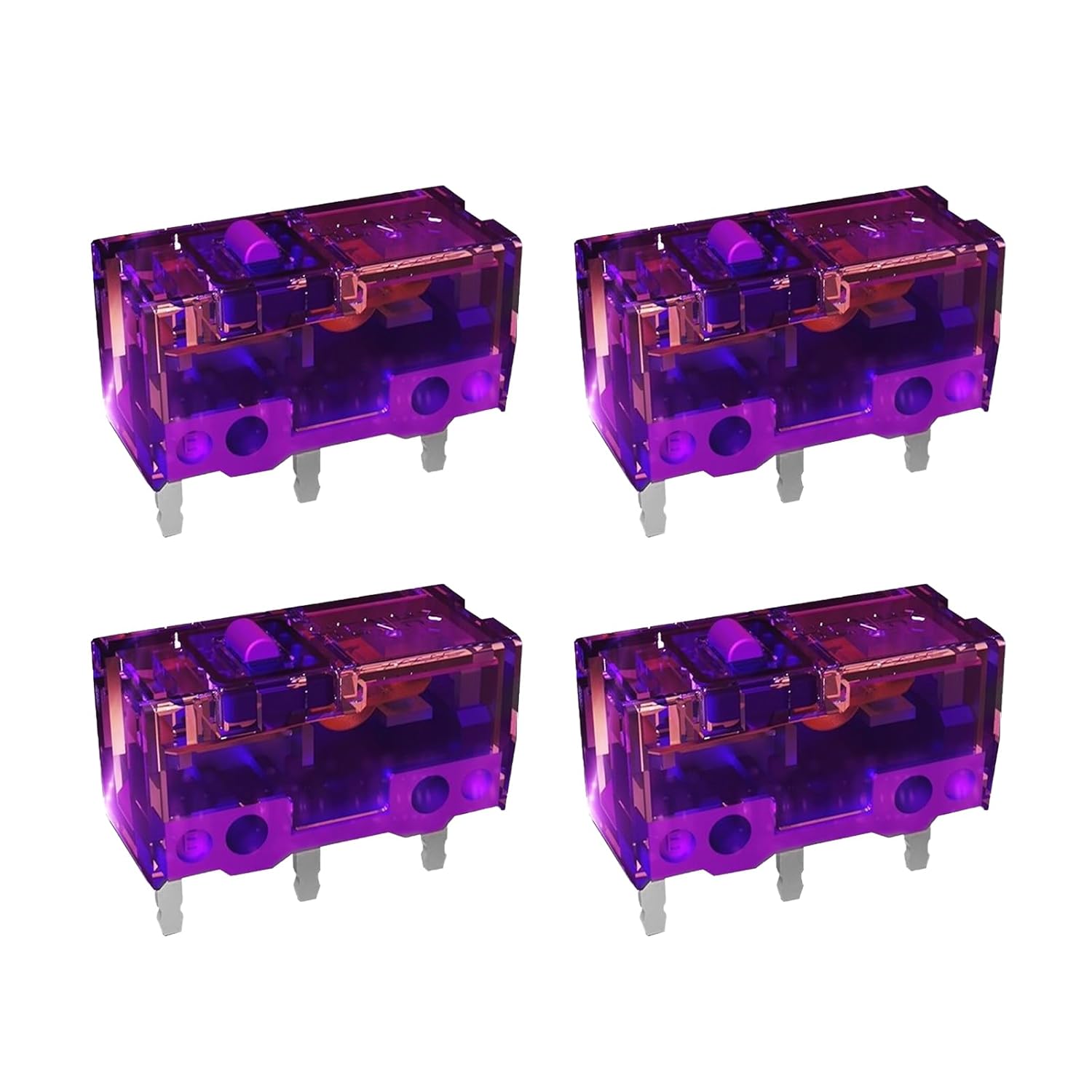 KAILONG MFD70-X 150M Mouse Micro Switch 4Pcs Purple-Gold 0 74N 150 Million Clicks for Gaming Mouse