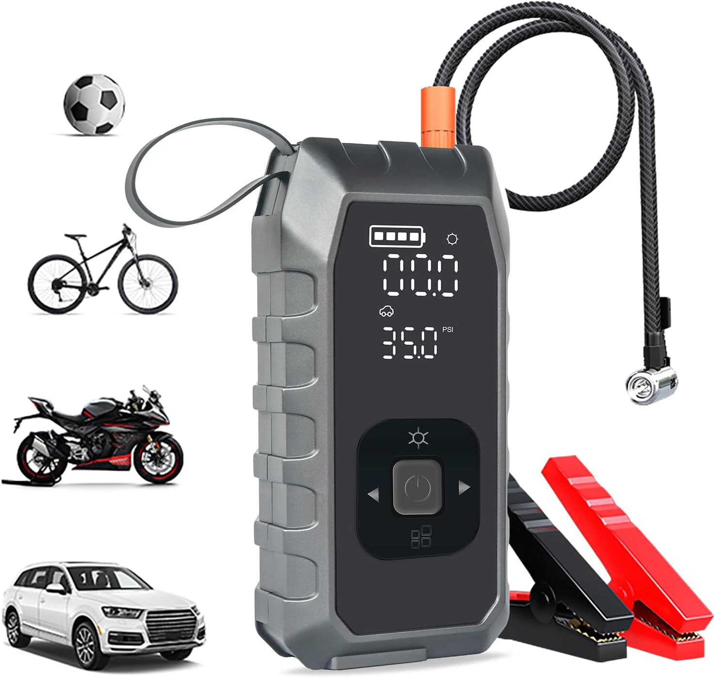 Jump Starter With Tire Inflator