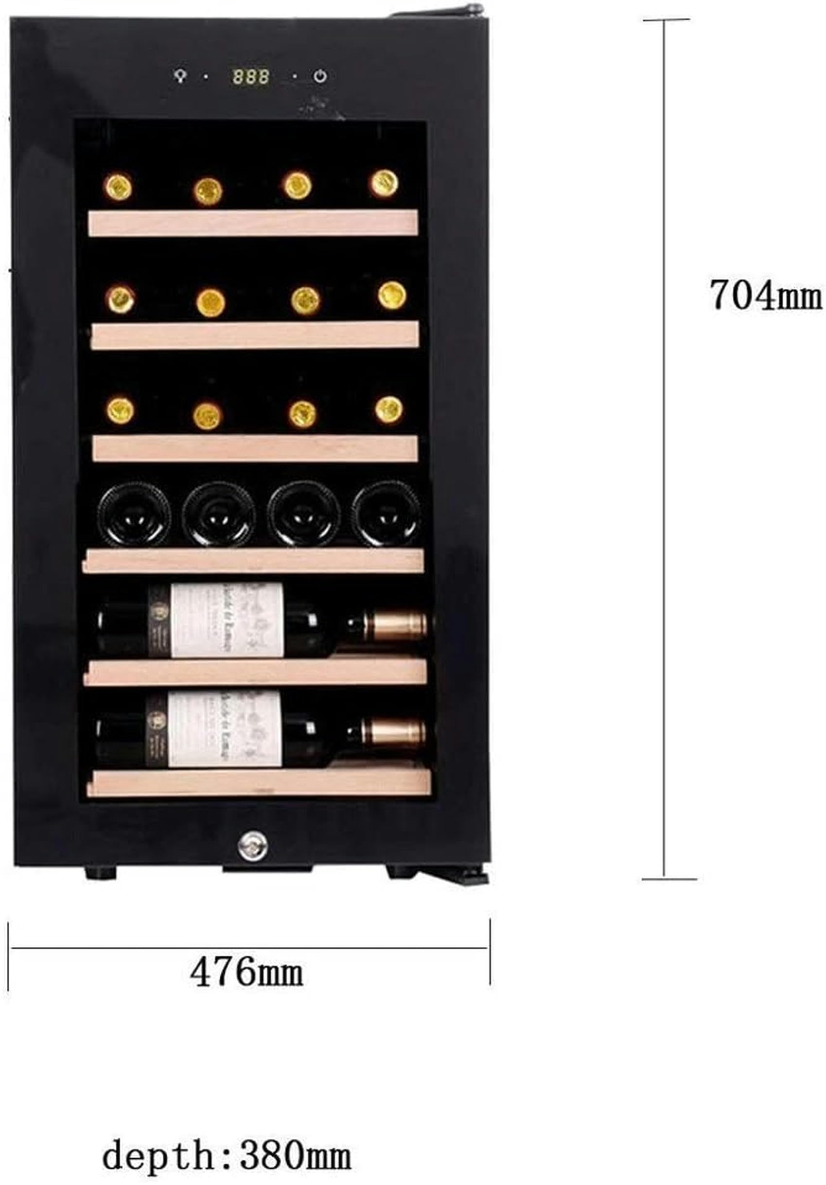 Glacière en Bois Massif, Refroidisseur De Vin À Température Constante, Petit Compresseur Domestique, Réfrigérateur Indépendant.