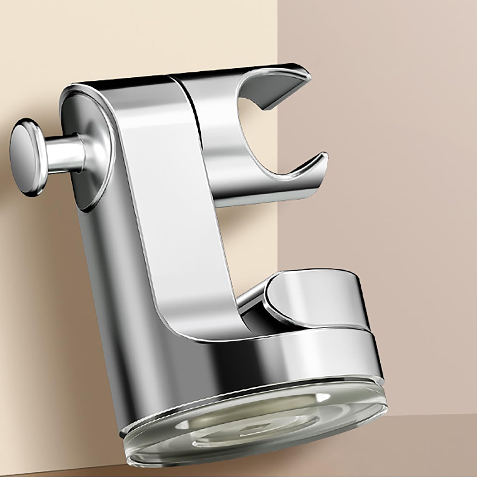 Practical Suction Shower Holder – Adjustable Height & Angle, Universal Shower Head Bracket For Bathroom, Secure ABS Suction Cup Mount (Gray)