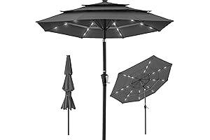 Best Choice Products Solar Patio Umbrella: Providing ample shade with an illuminating touch!