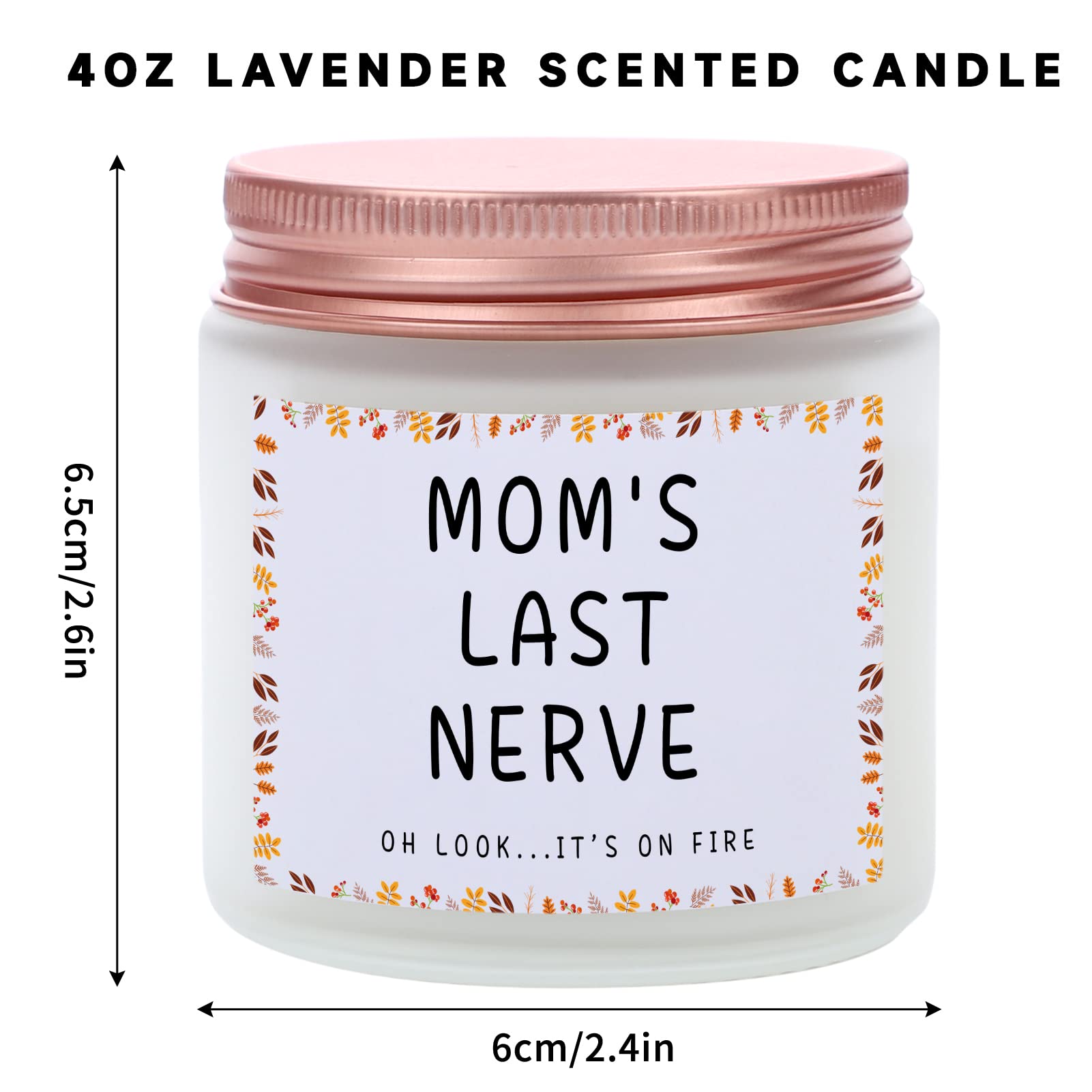 Candle Gifts for Mom from Daughter,Son - Mom's Last Nerve Candle, Mother's Day Funny Gift for Mom, Mom Birthday Gifts, Best Mom Gifts, Mom Lavender Scented Candles