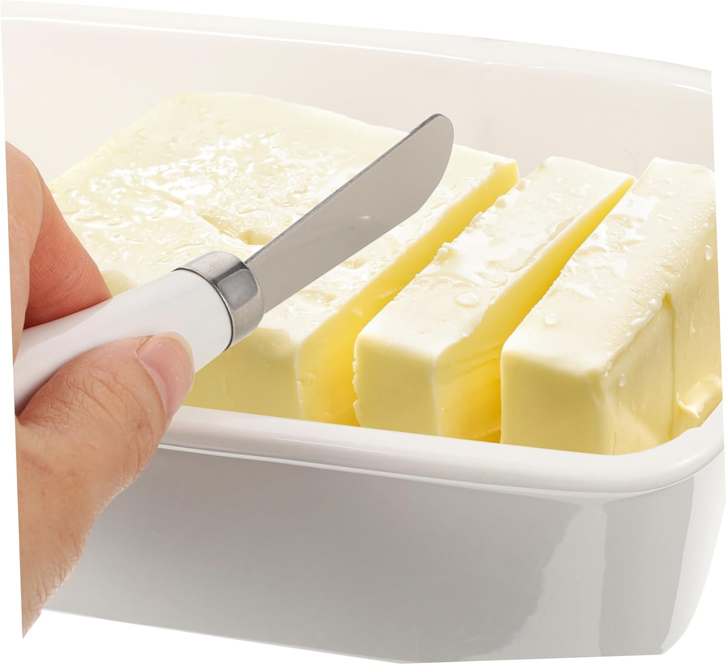 1set Ceramic Cheese Box Butter Sealed Box Butter Dish Lid Holder Storage Kitchen Cutlery