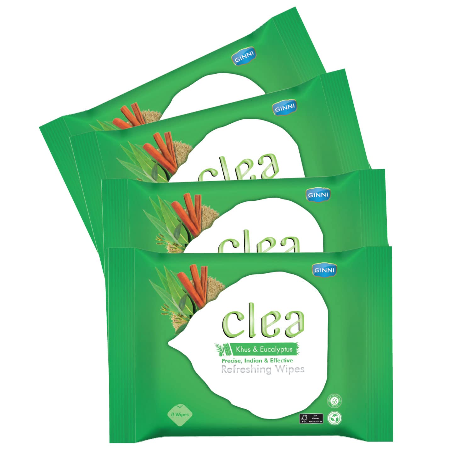 Clea Refreshing Wipes Wet Wipes for Face Moisturising (KhusEucalyptus, 32 Wipes) Amazon.in