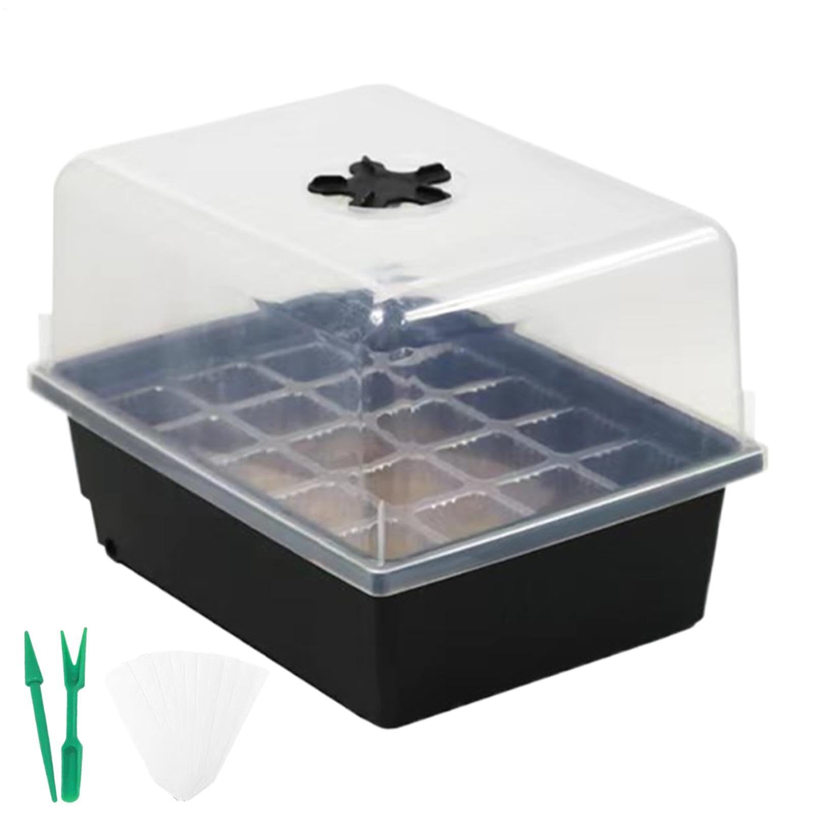 Keimlings Starter Set | Komplettes Gewächshaus Anzuchtset - Praktisches Gartenzubehör Für Keimung Von Blumen Auf Balkon Im Innenbereich