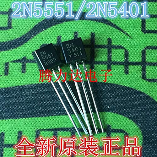 100pcs 2n5551 2n5401 5551 5401 To 92 50pcs 2n5401 50pcs 2n5551 Bipolar Transistors Bjt Pnp Gen Pr Amp Amazon In