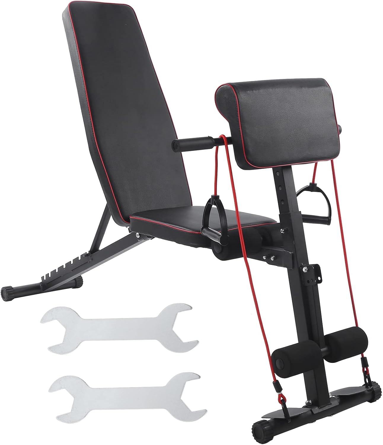 plplaaoo Adjustable Weight Bench, MultiPurpose Foldable