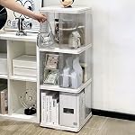 4 Tiers Rotating Bookshelf Storage Bookcase White Corner Bookcase Spinning Bookshelves Tower Spinning Bookcase Tower Acrylic Bookshelf for Bedroom Office
