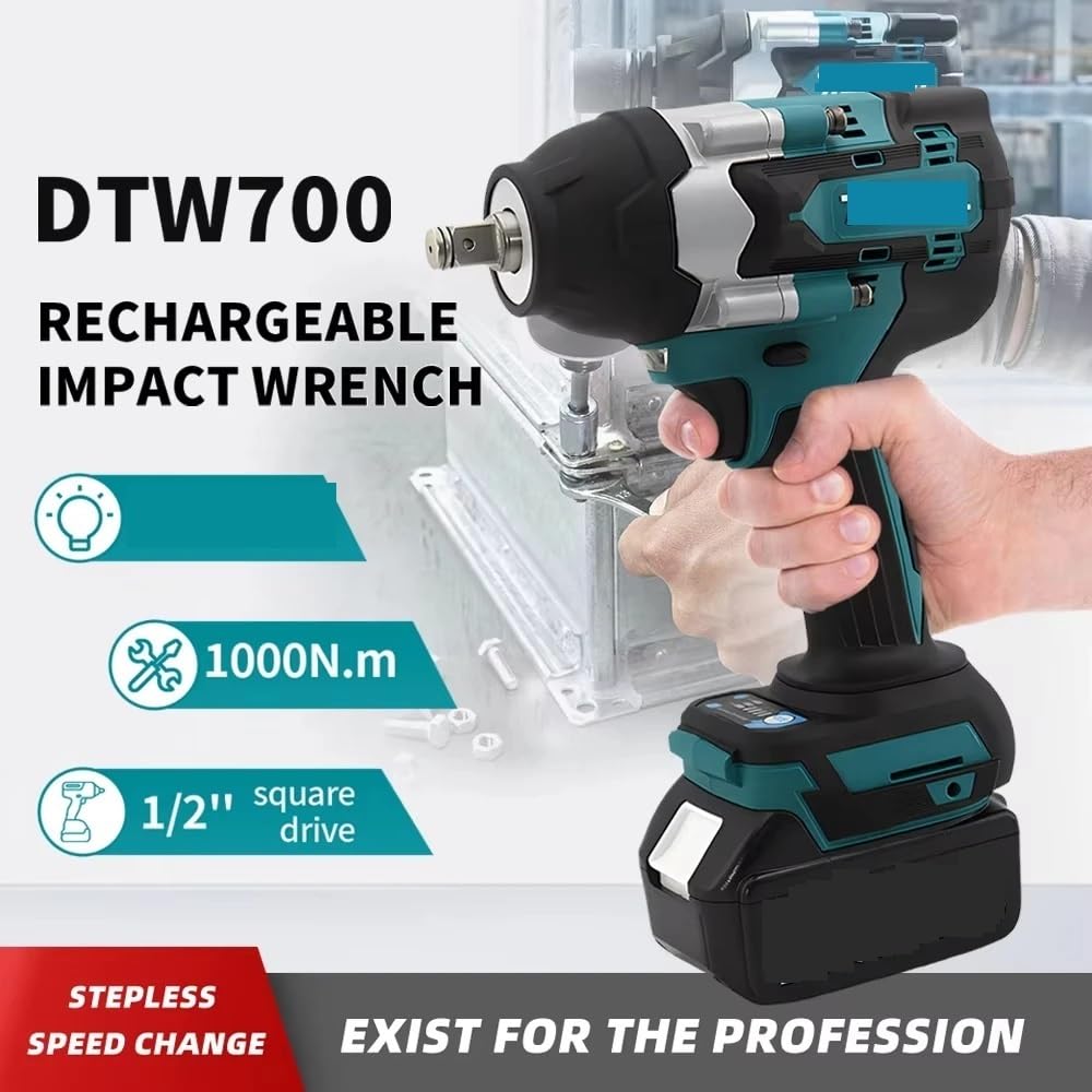 Llaves dinamométricas DTW700 Llave eléctrica sin escobillas Taladro inalámbrico Herramientas eléctricas de alto par Llave dinamométrica Drive