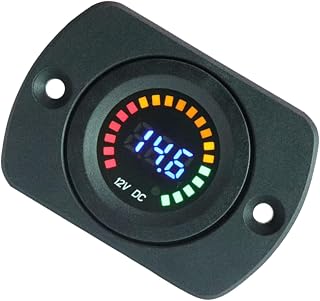 ABOOFAN Voltímetro Comprobador De Voltaje De Potencia Pantalla Indicador De Batería Color Negro