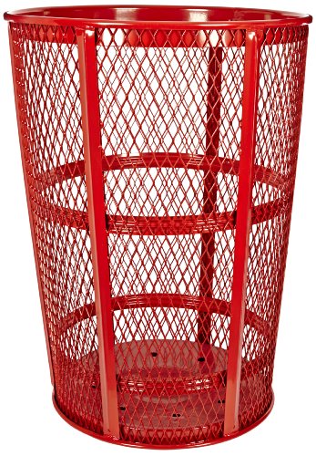 Witt Industries EXP-52RD Steel 48-Gallon Outdoor Waste Receptacle, Round, 23