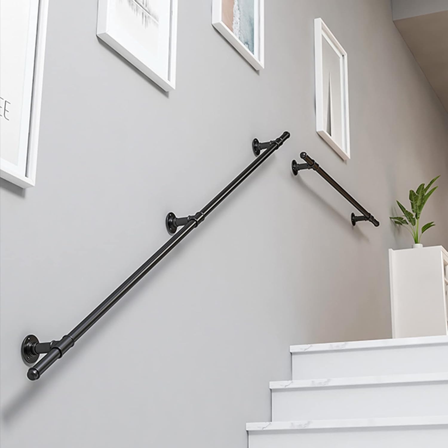 Rambarde d'escalier en tuyau 14,8 pieds anti chute pour intérieur et extérieur