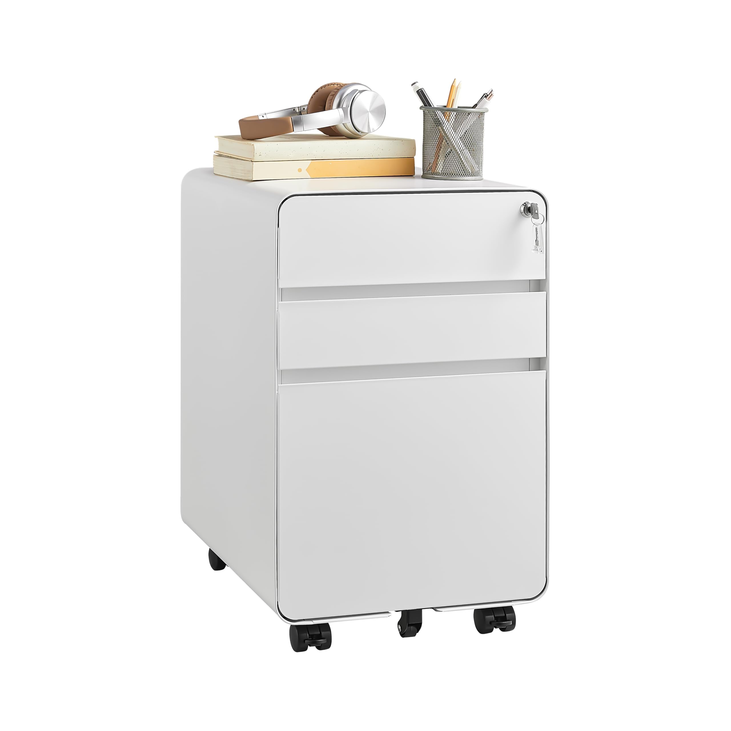 Guizeeopo 3 Drawer Mobile File Cabinets for Home Office