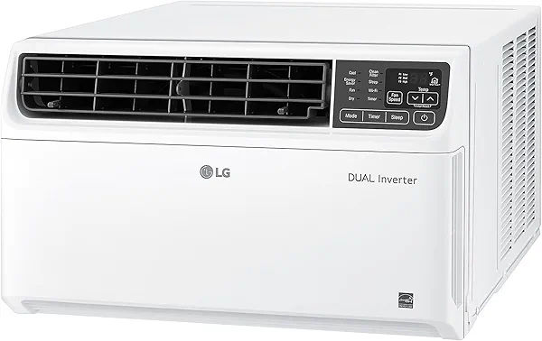 LG 6,000 BTU Dual Inverter Smart Window Air Conditioner, 115V, Cools 250 Sq. Ft., Ultra Quiet Operation, Up to 35% More Energy Savings, ENERGY STAR®, works with LG ThinQ, Amazon Alexa and Hey Google