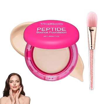 Peptide Bounce Foundation Hydrating Skin Tint 0.71 oz - Lightweight Buildable Coverage - Long Lasting Natural Finish - Moisturizing Cream Concealer Evens Skin Tone Natural Color