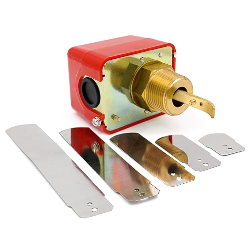 Miniatura 5 de Baomain Interruptor de control de flujo de paletas HFS-25 CA roja 250V 15A SPDT G1" Sistema de refrigeración Agua