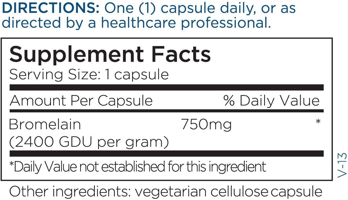 Metabolic Maintenance Bromelain - 750mg Vegan Digestive Enzymes from Pineapple - Healthy Digestion + Muscle Recovery Support Supplement, No Fillers (60 Capsules) : Health & Household