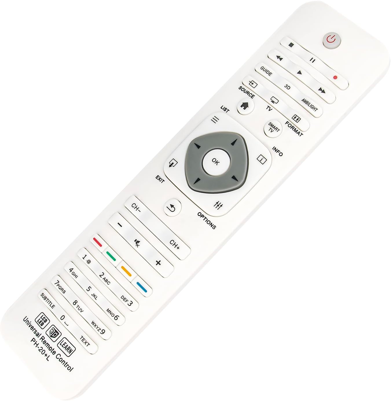 Front View Remote Control VINABTY Universal Remote Control PH-20+L Instruction Manual for Philips ...