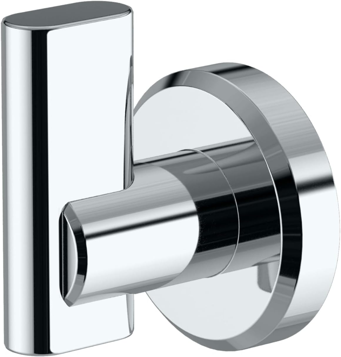 Gatco 5455 Locke Single Robe Hook, Wall Mounted Hook for Bathroom Towels & Robes, Chrome