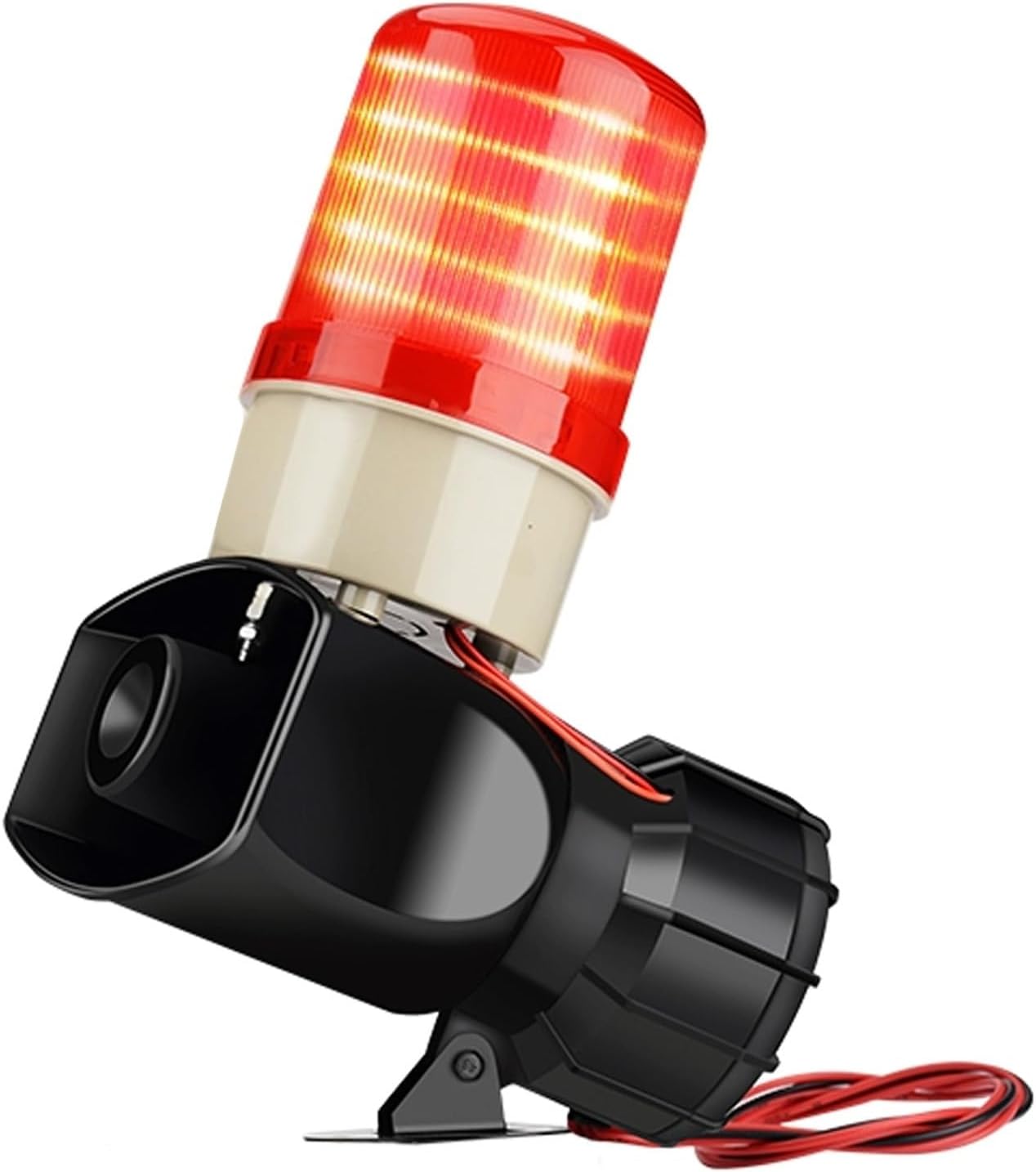 120dB Industrial Siren Alarm - Loud Sound & Light Warning Strobe for Aquariums, Farms, Internet Cafes & Power Outage Security - Reliable Emergency Alert System