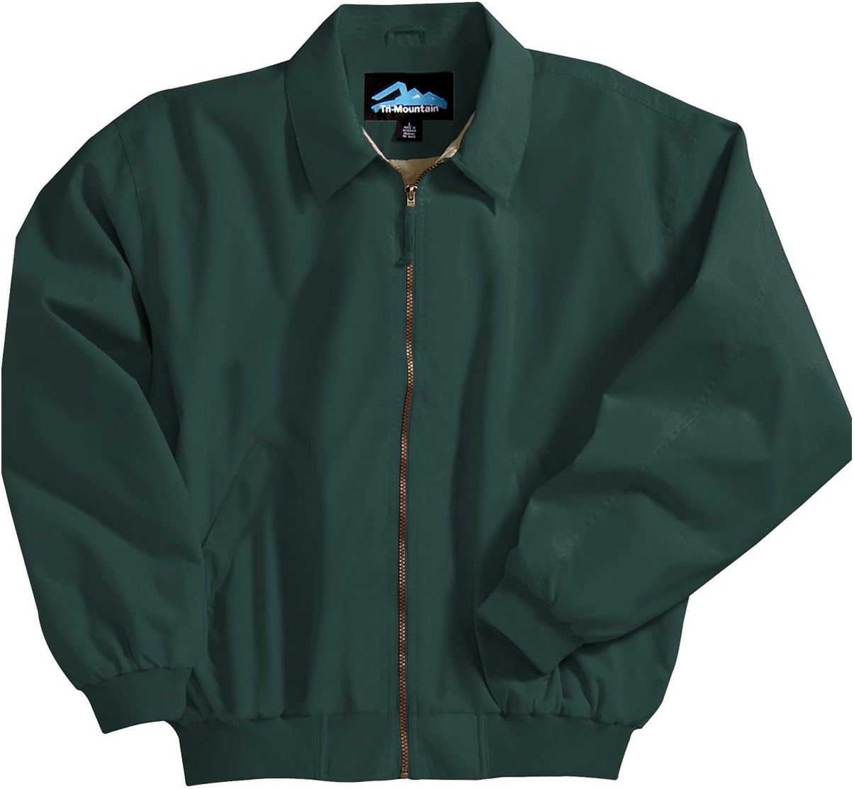 Tri Mountain Men's Microfiber jacket with poplin lining, FOREST GREEN, L